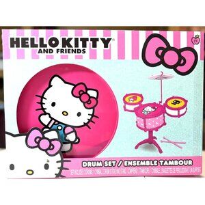 Hello Kitty & Friends Drum Set For Kids 24M+ With Cymbal & Sticks By Sanrio